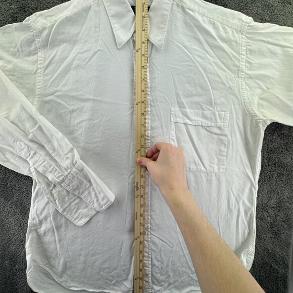 Gitman Bros For Roger Stevens Button Up Shirt Men White Long Sleeve 16 34 Cotton - Picture 3 of 16